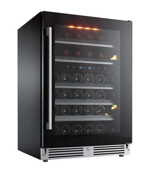 XO APPLIANCE XOU24WDZGBR XO Appliance Dual Zone Wine 24"" Black Glass Rh