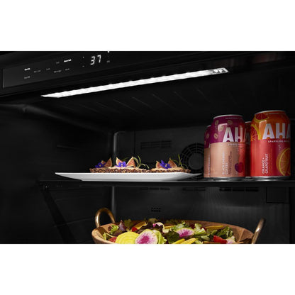 KITCHENAID KURR114KSB 24"" Undercounter Refrigerator With Stainless Steel Door - Black CAB...