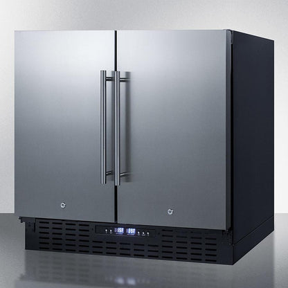 SUMMIT FFRF36 Commercially Approved, Frost-free, Side-by-side REFRIGERATOR-FREEZE...