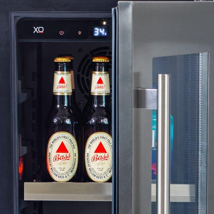 XO APPLIANCE XOU24BWDDGB XO Appliance 24in Beverage/wine Double Door Black Glass