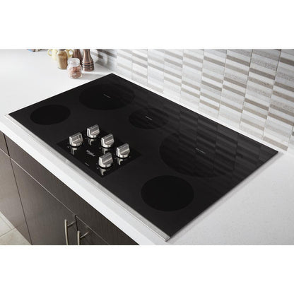 WHIRLPOOL WCE77US6HS 36-inch Electric Ceramic Glass Cooktop With Two Dual Radiant Elements