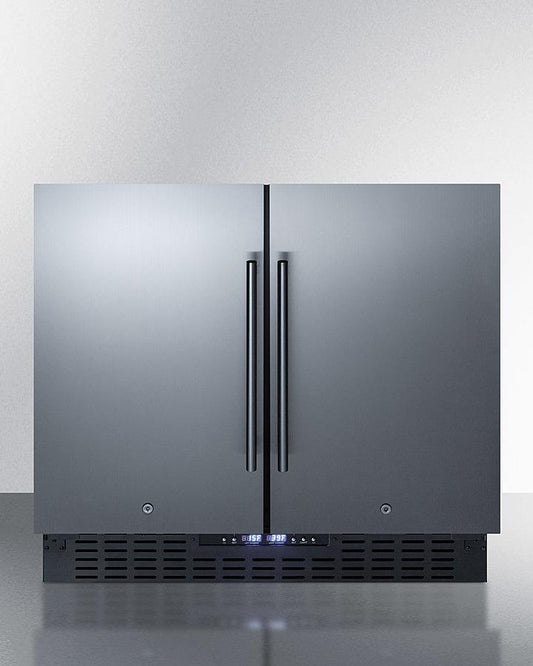 SUMMIT FFRF36 Commercially Approved, Frost-free, Side-by-side REFRIGERATOR-FREEZE...