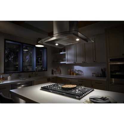 WHIRLPOOL WVI51UC0LS Whirlpool 30"" Curved Glass Island Mount Range Hood