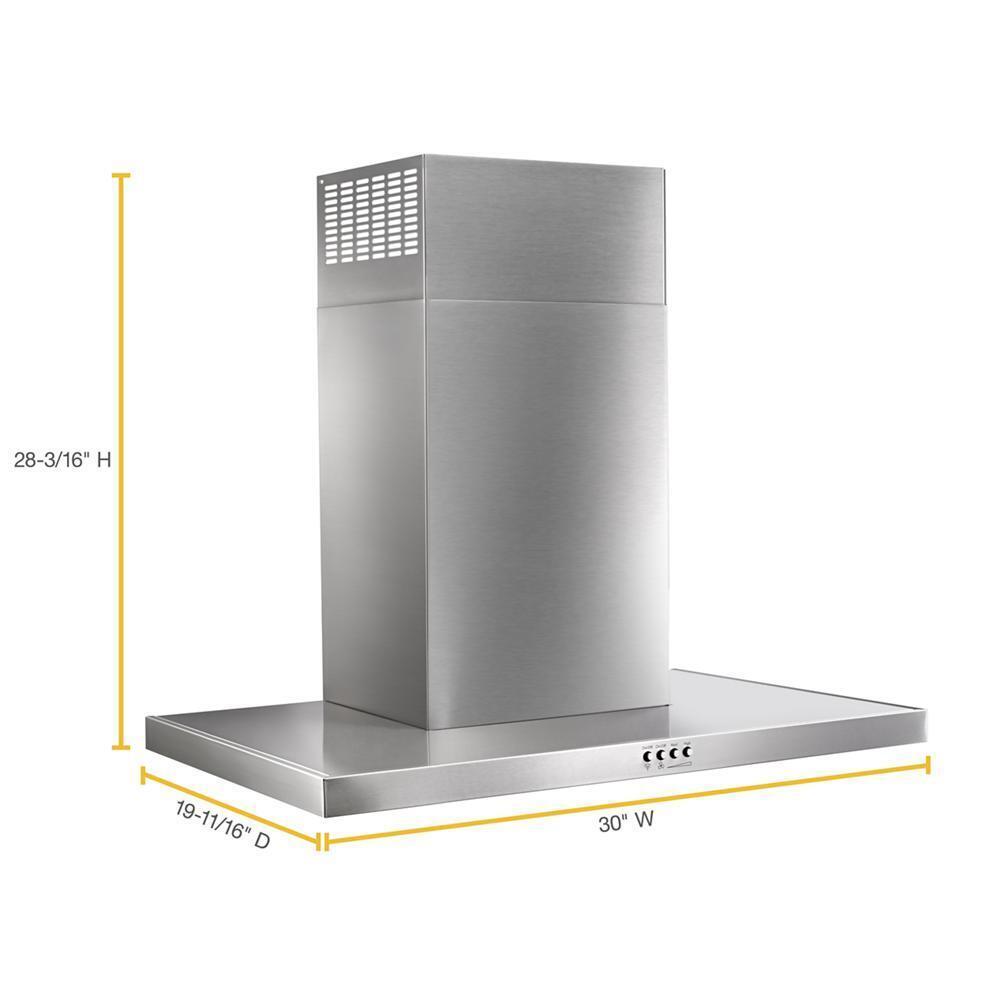 WHIRLPOOL WVW57UC0FS Whirlpool 30"" Stainless Steel Wall Mount Flat Range Hood