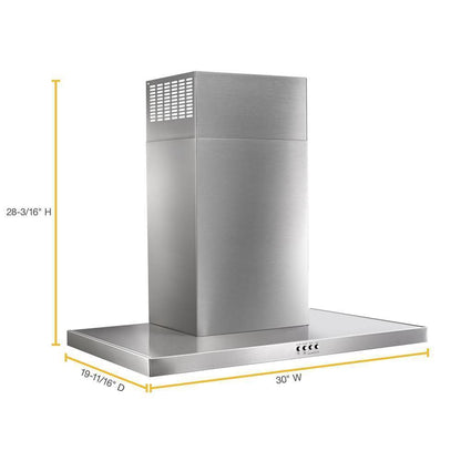 WHIRLPOOL WVW57UC0FS Whirlpool 30"" Stainless Steel Wall Mount Flat Range Hood