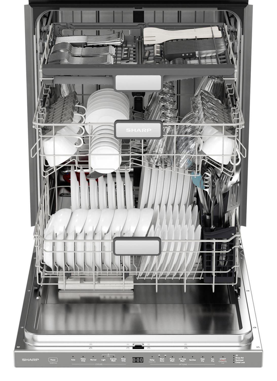 SHARP SDW6767HS Sharp 24 In. Slide-in Smart Dishwasher