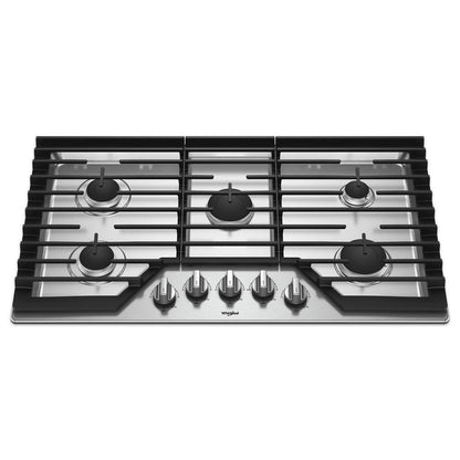 WHIRLPOOL WCG55US6HS Whirlpool 36-inch Gas Cooktop With Ez-2-lift Hinged CAST-IRO...