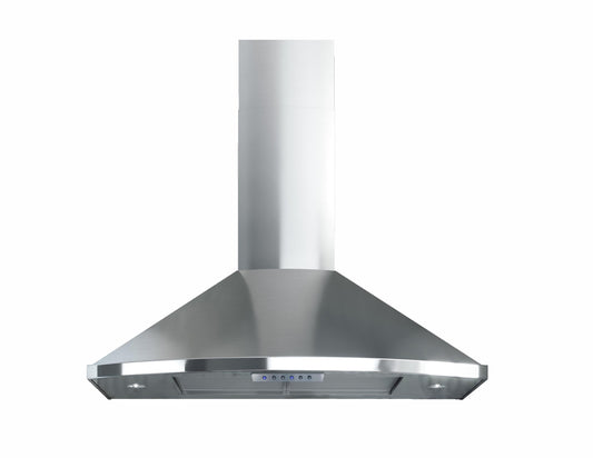 XO APPLIANCE XOS30SC 30"" 600/395 Cfm Italian Made Wall Mount Chimney Range Hood Stainless