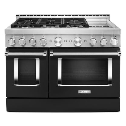 KITCHENAID KFGC558JBK Kitchenaid 48'' Smart Commercial-style Gas Range With Griddle IM...