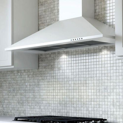XO APPLIANCE XOB36WC 36"" 600/395 Cfm Italian Made Wall Mount Chimney Range Hood White