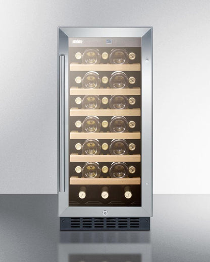 SUMMIT SWC1535B 15"" Wide Wine Cellar for Built-in or Freestanding Use, With DIGITAL...