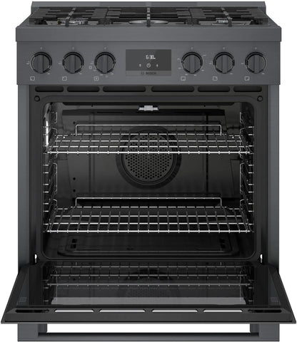 BOSCH HGS8045UC 800 Series Gas Freestanding Range 30'' Black Stainless Steel Hgs8045uc