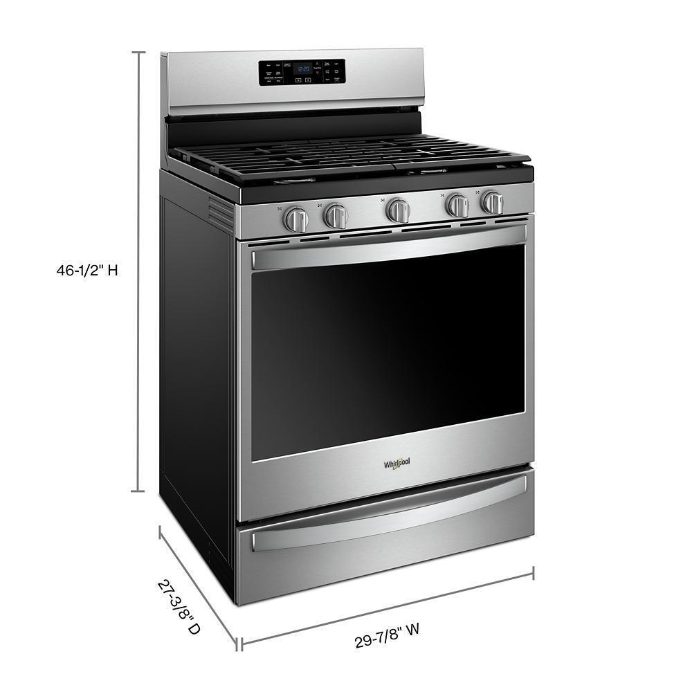 WHIRLPOOL WFG775H0HZ Whirlpool 30-inch,5.8 Cu Ft, Gas Freestanding Range With 5 Burners ...