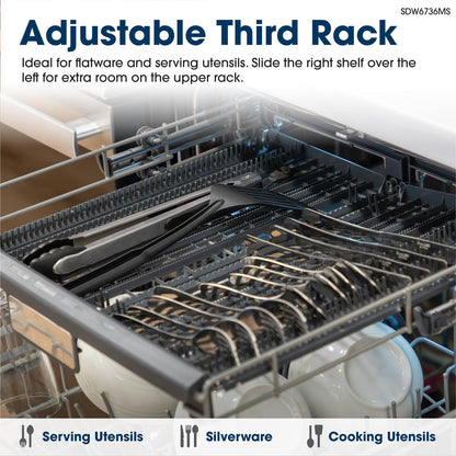 SHARP SDW6736MS Sharp 24 In. Stainless Steel 47db Dishwasher