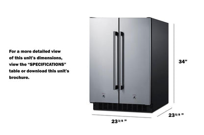 SUMMIT FFRF24SS Summit 24"" Wide Built-in Refrigerator-freezer