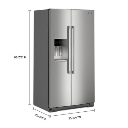 MAYTAG MRSC6636RZ 36-inch Wide Counter-depth Side-by-side Refrigerator With Arctic BL...