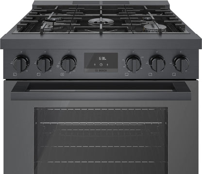 BOSCH HGS8045UC 800 Series Gas Freestanding Range 30'' Black Stainless Steel Hgs8045uc