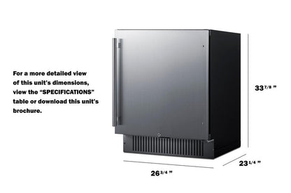SUMMIT SPR2700SS Summit 27"" Wide Outdoor All-refrigerator