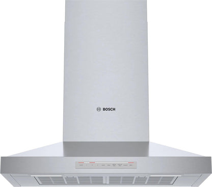 BOSCH HCP50652UC 300 Series 30"" Pyramid Canopy Chimney Hood, 600 Cfm, Hcp50652uc, ST...