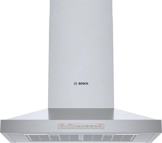 BOSCH HCP50652UC 300 Series 30"" Pyramid Canopy Chimney Hood, 600 Cfm, Hcp50652uc, ST...