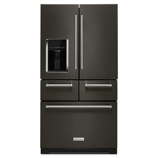 KITCHENAID KRMF706EBS Black-on-stainless Kitchenaid 25.8 Cu. Ft. 36"" Multi-door FREEST...