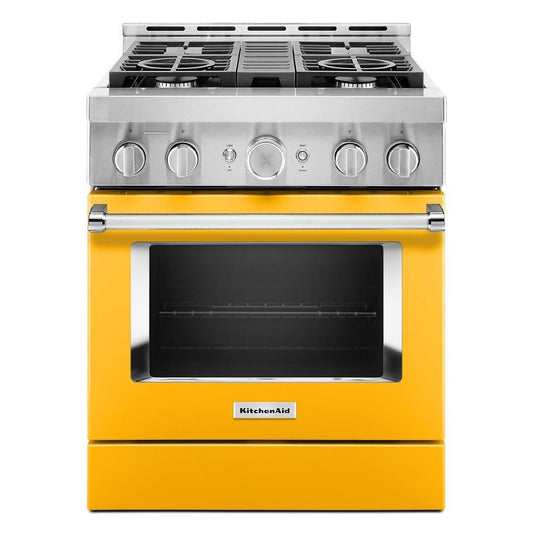 KITCHENAID KFGC500JYP Kitchenaid 30'' Smart Commercial-style Gas Range With 4 Burners ...