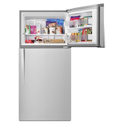 WHIRLPOOL WRT549SZDM Monochromatic Stainless Steel Whirlpool 30"" Wide Top-freezer REF...