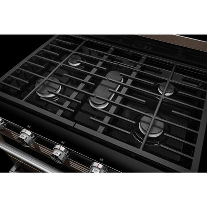 KITCHENAID KFGD500EBS Kitchenaid 30-inch 5 Burner Gas Double Oven Convection Range - B...