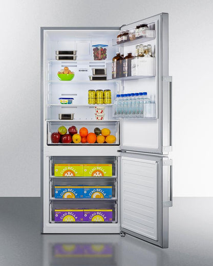 SUMMIT FFBF283SS Summit 28"" Wide Bottom Freezer Refrigerator