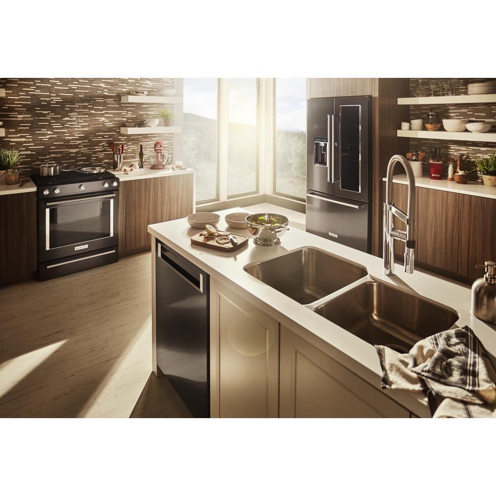 KITCHENAID KSGG700EBS Kitchenaid 30-inch 5-burner Gas Slide-in Convection Range - BLAC...