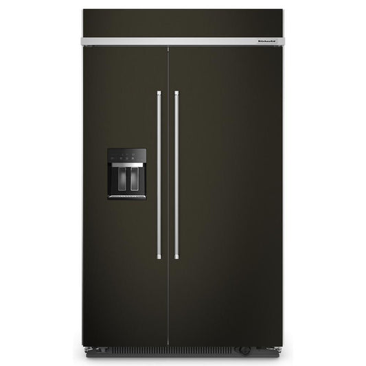KITCHENAID KBSD708MBS 29.4 Cu. Ft. 48"" Built-in Side-by-side Refrigerator With Ice and WA...