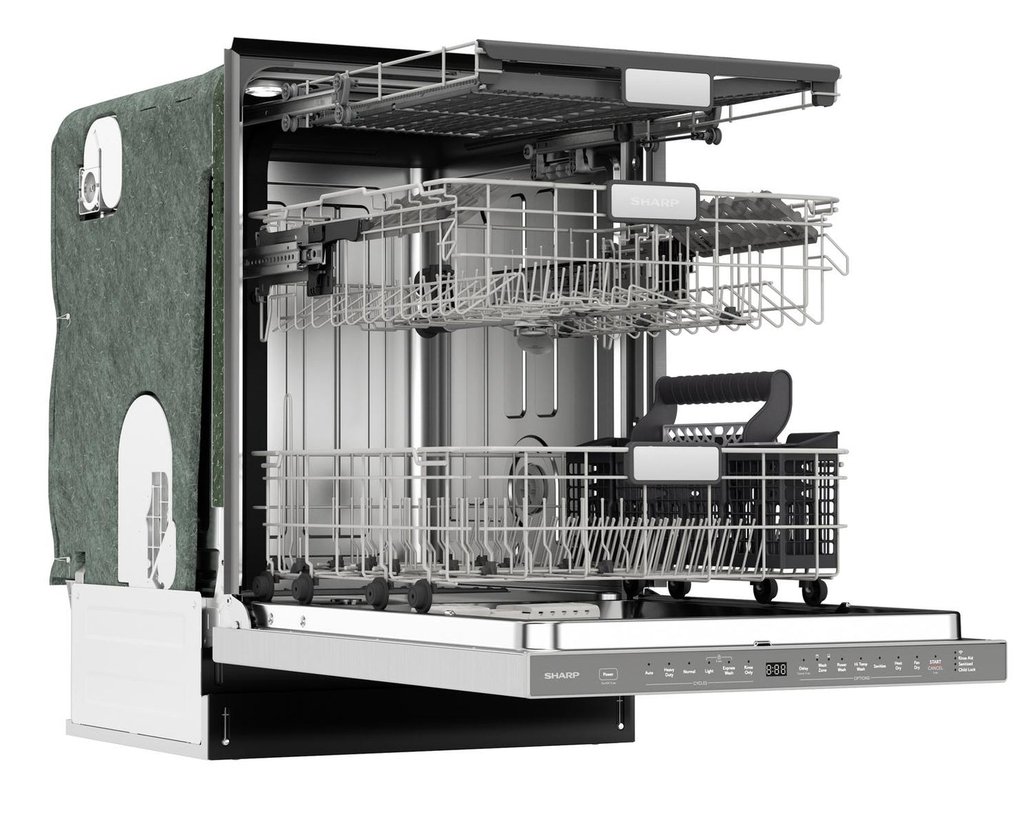 SHARP SDW6767HS Sharp 24 In. Slide-in Smart Dishwasher