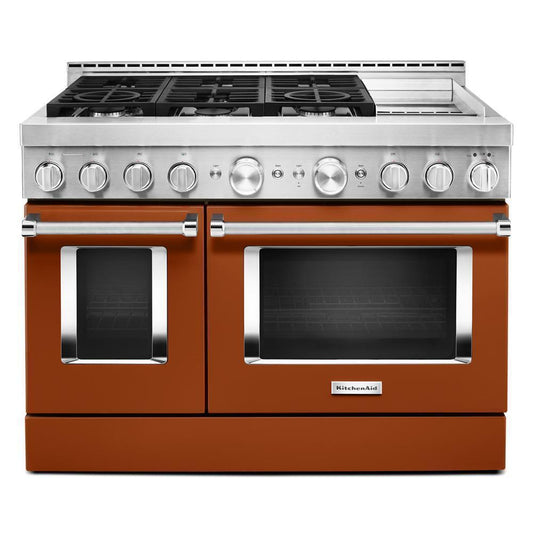 KITCHENAID KFGC558JSC Kitchenaid 48'' Smart Commercial-style Gas Range With Griddle - ...