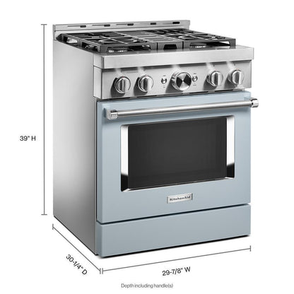 KITCHENAID KFGC500JMB Kitchenaid 30'' Smart Commercial-style Gas Range With 4 Burners ...