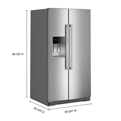 MAYTAG MRSF6636RZ 36-inch Wide Full-depth Side-by-side Refrigerator With Arctic Blue ...