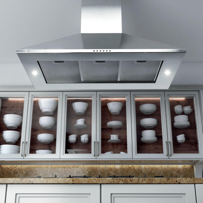 XO APPLIANCE XOBI42SC XO Appliance 42"" 600/395 Cfm Italian Made Island Range Hood Stainless