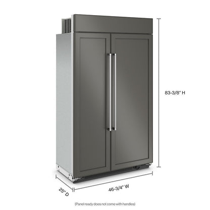 KITCHENAID KBSN708MPA 30 Cu. Ft. 48"""" Built-in Side-by-side Refrigerator With PANEL-READY...