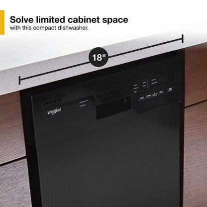WHIRLPOOL WDPS5118PB Whirlpool Small-space Compact Dishwasher With Stainless Steel Tub