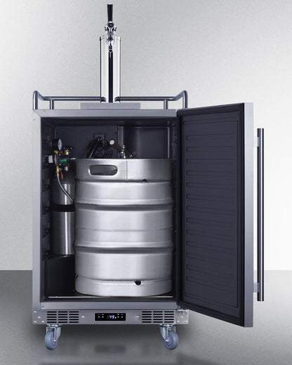 SUMMIT BC74OSCOM Summit 24"" Wide Built-in Outdoor Commercial Beer Kegerator