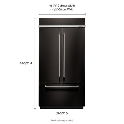 KITCHENAID KBFN502EBS Black-on-stainless Kitchenaid 24.2 Cu. Ft. 42"" Width Built-in ST...