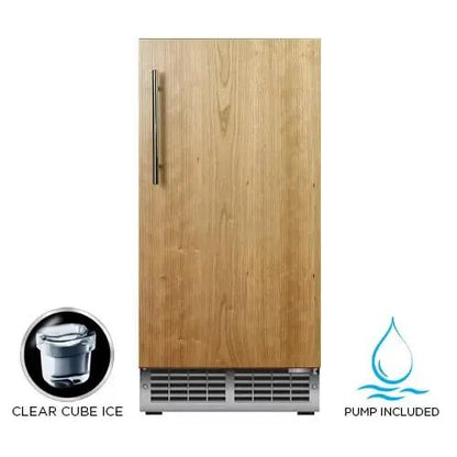 XO APPLIANCE XOUIM1565OP XO Appliance 15 In Clear Gourmet Ice Maker Panel Ready W Pump