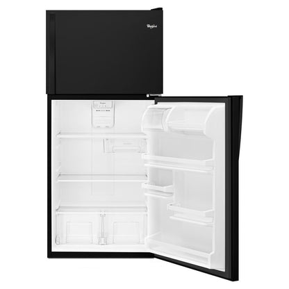 WHIRLPOOL WRT318FZDB Black Whirlpool 30"" Wide Top-freezer Refrigerator With FLEXI-SLI...