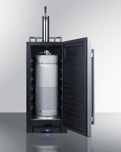 SUMMIT SBC15BEER 15"" Wide, Built-in, Commercially Listed Kegerator, Auto Defrost WIT...