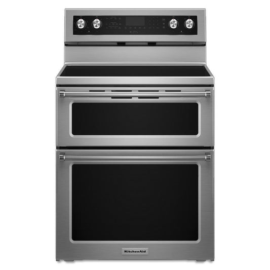 KITCHENAID KFED500ESS Stainless Steel Kitchenaid 30-inch 5 Burner Electric Double OVEN...