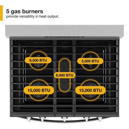 WHIRLPOOL WFG550S0LV 5.0 Cu. Ft. Whirlpool Gas 5-in-1 Air Fry Oven