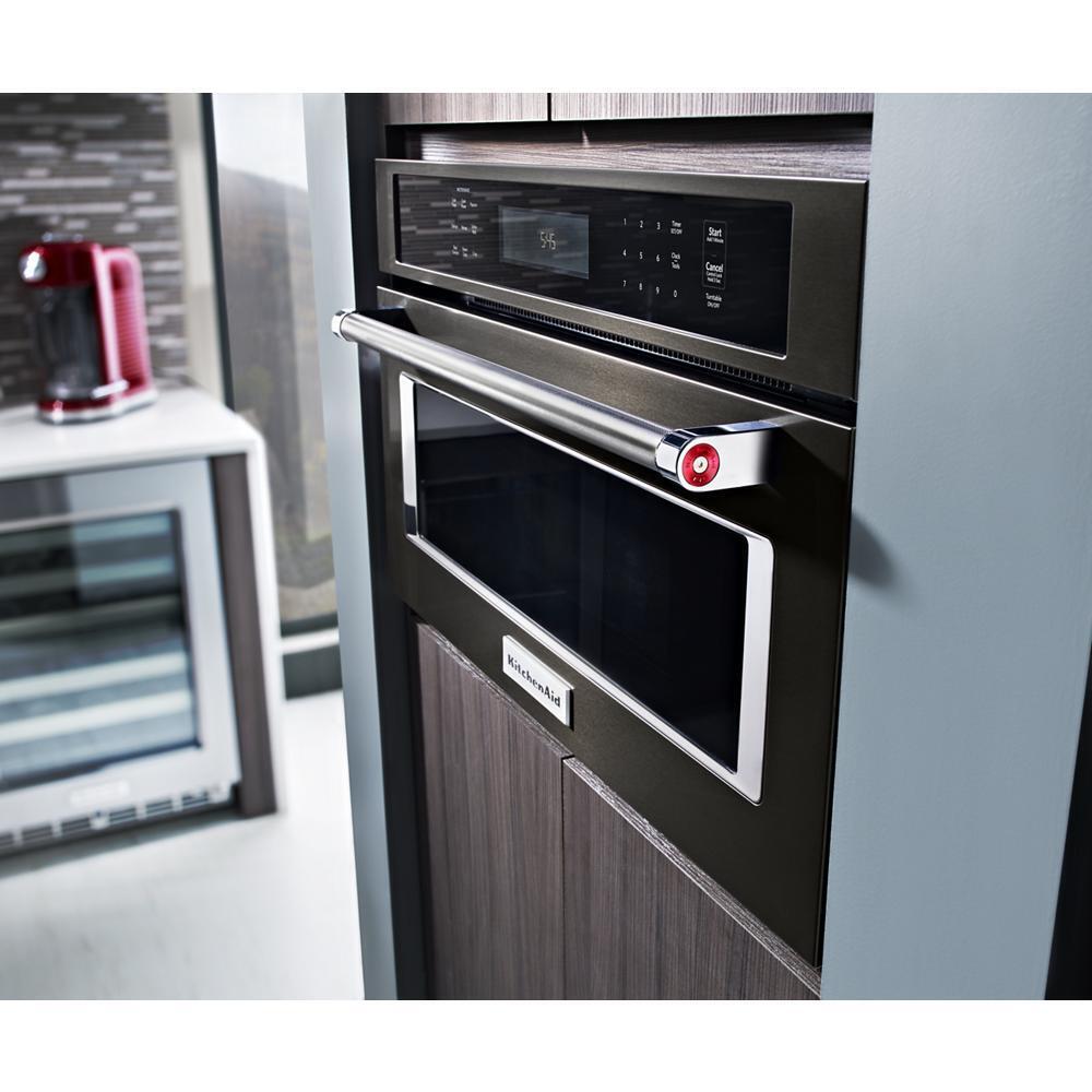 KITCHENAID KMBP100EBS 30"" Built In Microwave Oven With Convection Cooking - Black Stainless