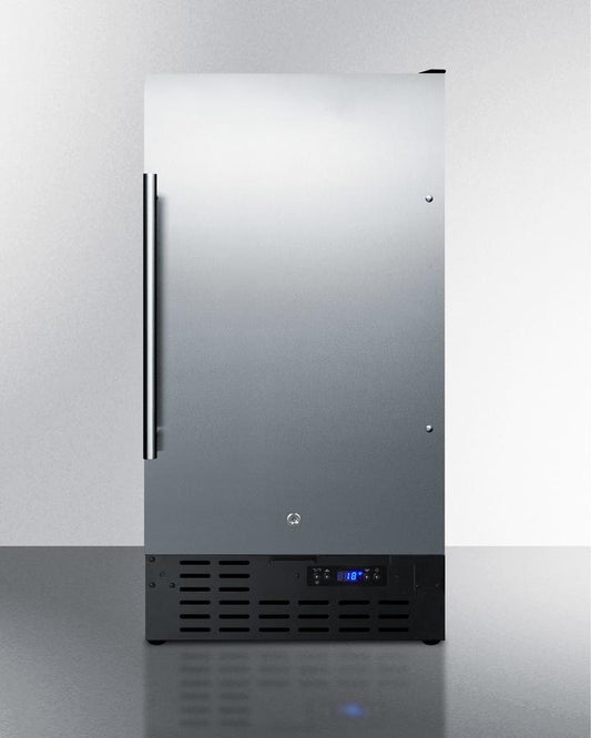 SUMMIT FF1843BSS 18"" Wide Built-in Undercounter All-refrigerator With A Stainless ST...