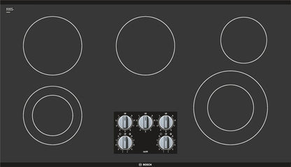 BOSCH NEM5666UC Bosch 36"" Electric Cooktop 500 Series - Black Frameless