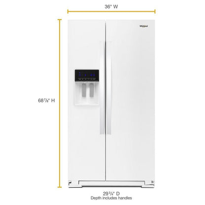 WHIRLPOOL WRS571CIHW Whirlpool 36-inch Wide Counter Depth Side-by-side Refrigerator -...