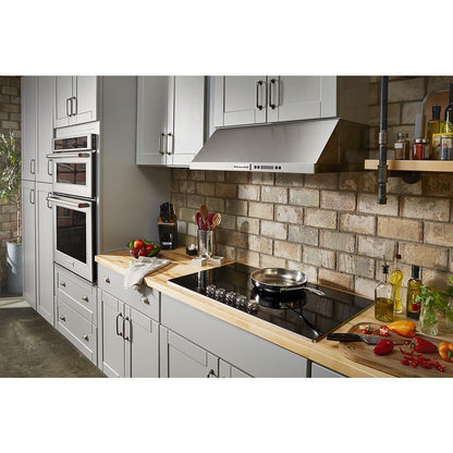 KITCHENAID KCES556HSS 36"" Electric Cooktop With 5 Elements and Knob Controls - Stainless ...